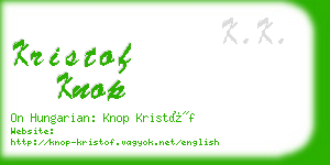 kristof knop business card
